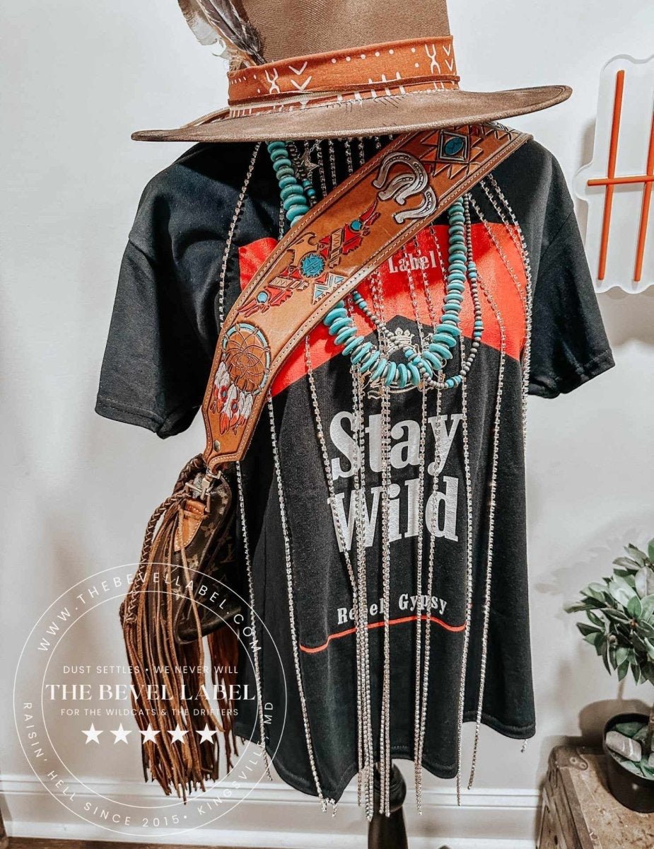 Black Stay Wild T-Shirt Tee Dress - Shirts & Tops