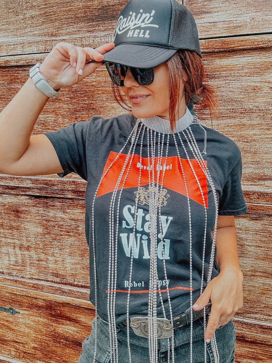 Black Stay Wild T-Shirt Tee Dress | Shirts & Tops |