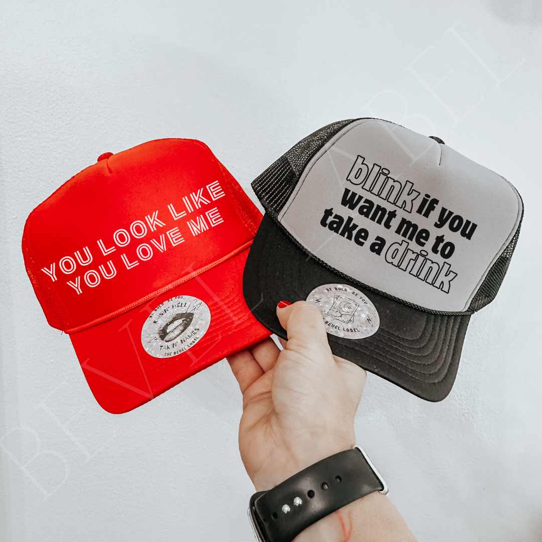 Blink If You Want Me Trucker Hat | trucker hat | Blink If You Want Me Trucker Hat