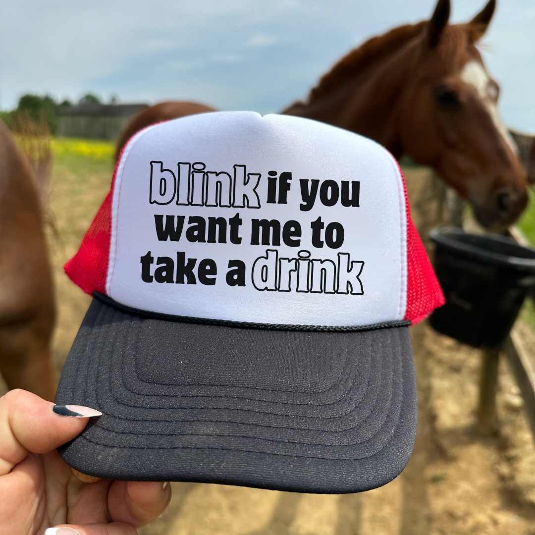 Blink If You Want Me Trucker Hat | trucker hat | Blink If You Want Me Trucker Hat