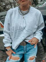 Boot Stitch Grey Sweatshirt
