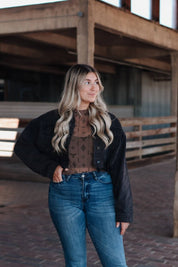 Brown Aztec Steer Sheer Top - Shirts & Tops