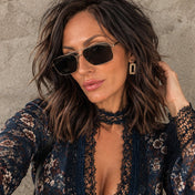By You Top | Floral Lace V-Neck Bell Sleeve Blouse - Shirts & Tops