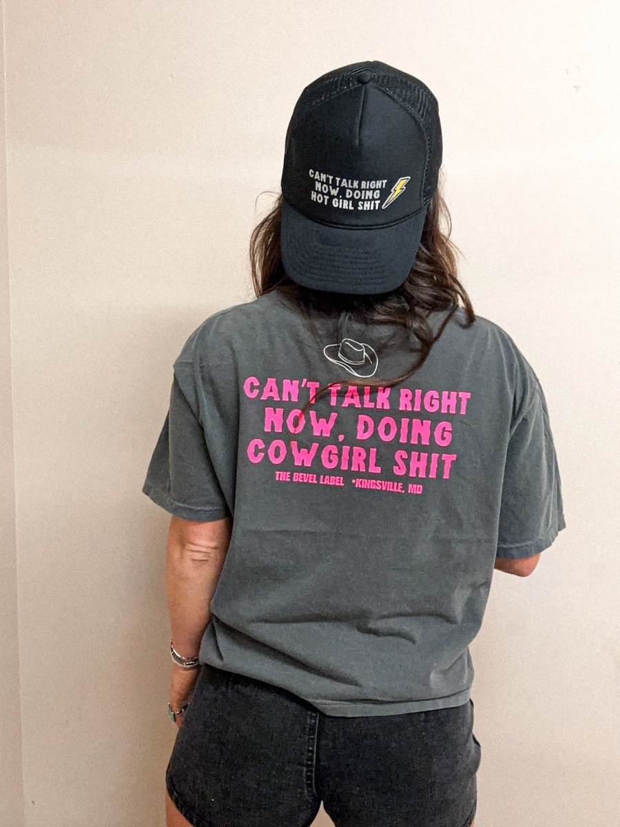 "Can't Talk, Cowgirl" Women's Western Graphic Tee — Nashville Country Concert & Rodeo Shirt | Shirts & Tops | "Can't Talk, Cowgirl" Women's Western Graphic Tee — Nashville Country Concert & Rodeo Shirt