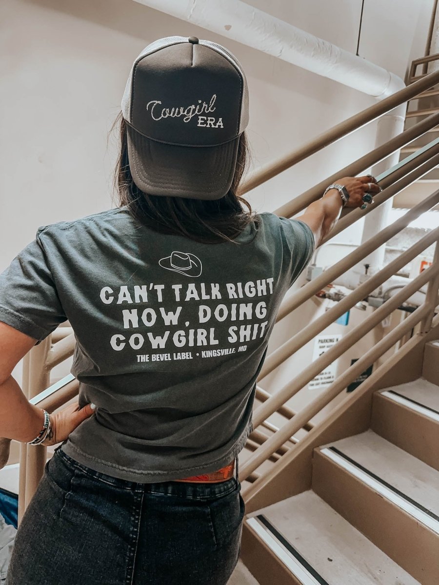 "Can't Talk, Cowgirl" Women's Western Graphic Tee — Nashville Country Concert & Rodeo Shirt | Shirts & Tops | "Can't Talk, Cowgirl" Women's Western Graphic Tee — Nashville Country Concert & Rodeo Shirt