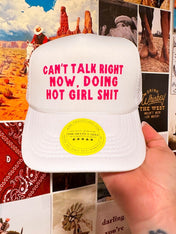 Can't Talk Hot Girl Hat | trucker hat |