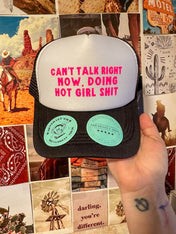 Can't Talk Hot Girl Hat | trucker hat |