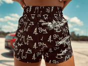 Cowgirl Black Branded Athletic Leisure Shorts | shorts | Cowgirl Black Branded Athletic Leisure Shorts