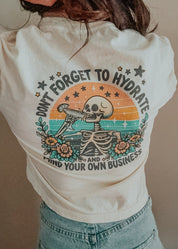 Don’t Forget to Hydrate Semi - Cropped Graphic Tee | T-Shirt | Don’t Forget to Hydrate Semi - Cropped Graphic Tee