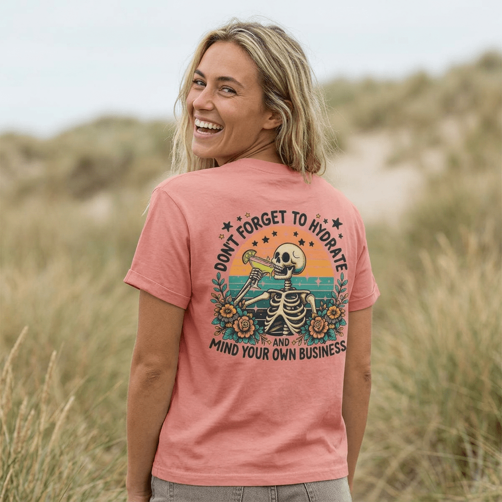 Don’t Forget to Hydrate Semi - Cropped Graphic Tee | T-Shirt | Don’t Forget to Hydrate Semi - Cropped Graphic Tee