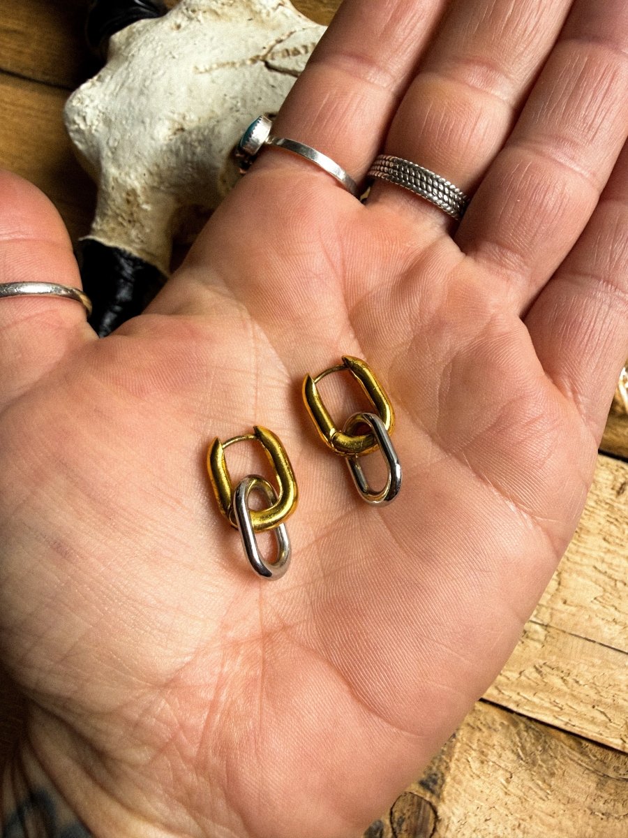 Double Take Link Earrings – Mixed Metal | jewerly | Double Take Link Earrings – Mixed Metal