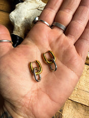 Double Take Link Earrings – Mixed Metal | jewerly | Double Take Link Earrings – Mixed Metal