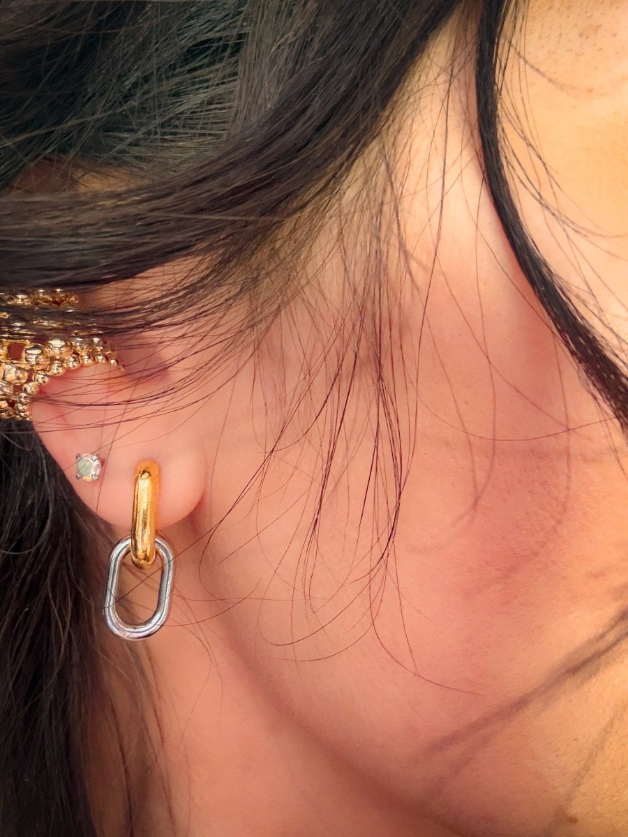 Double Take Link Earrings – Mixed Metal | jewerly | Double Take Link Earrings – Mixed Metal