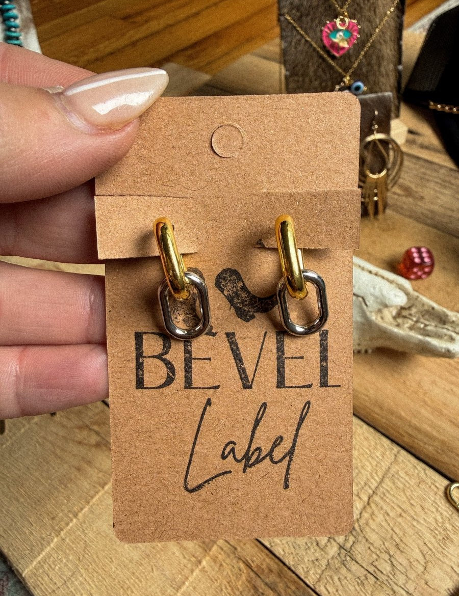 Double Take Link Earrings – Mixed Metal | jewerly | Double Take Link Earrings – Mixed Metal