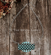 Elijah Checkered Pendant Necklace | necklace | Elijah Checkered Pendant Necklace