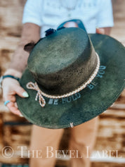 Emerald Queens Thunderbird Wide Brim Rancher - fedora