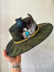 Emerald Queens Thunderbird Wide Brim Rancher - fedora