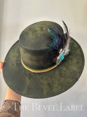 Emerald Queens Thunderbird Wide Brim Rancher - fedora