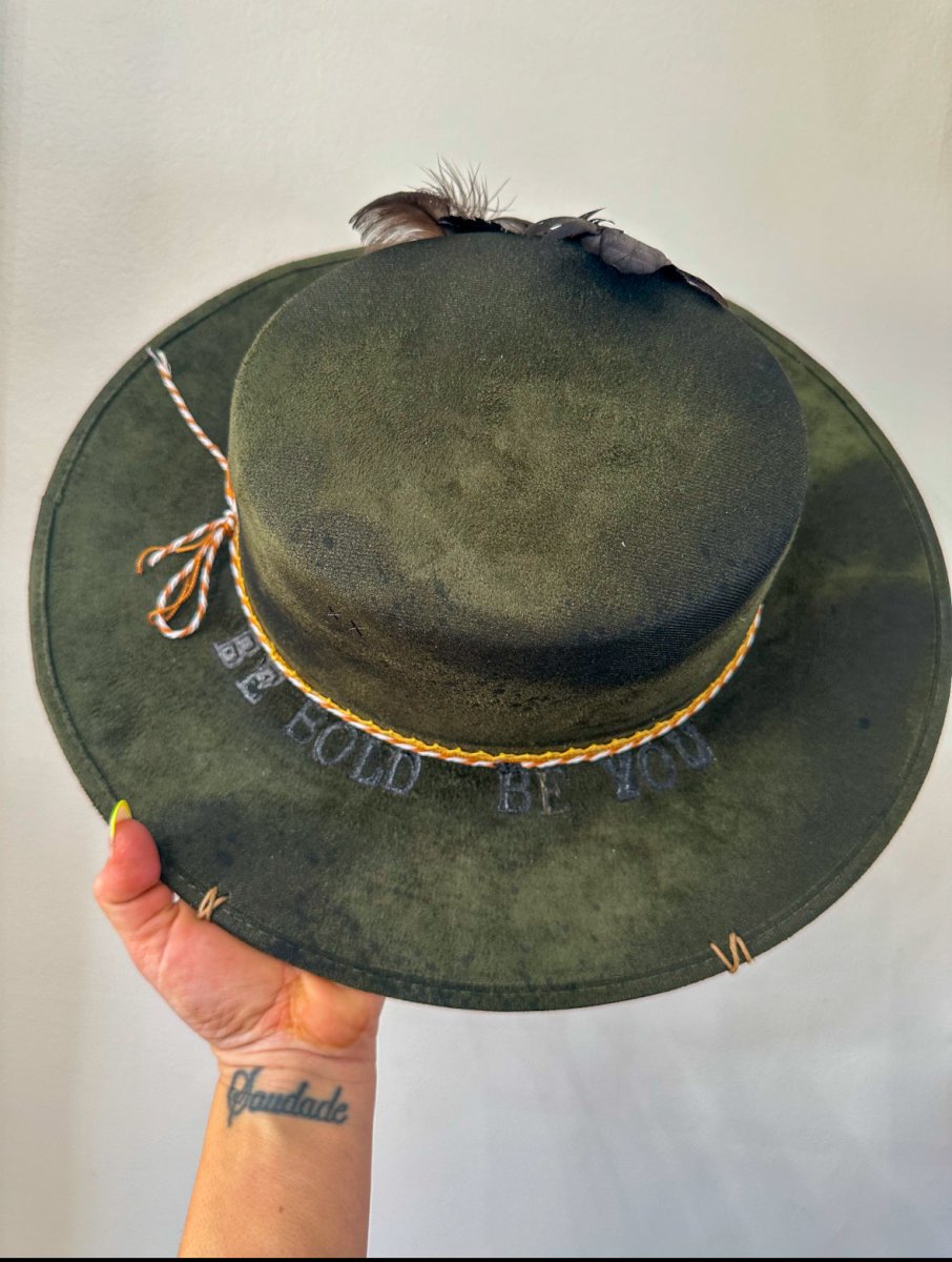 Emerald Queens Thunderbird Wide Brim Rancher - fedora