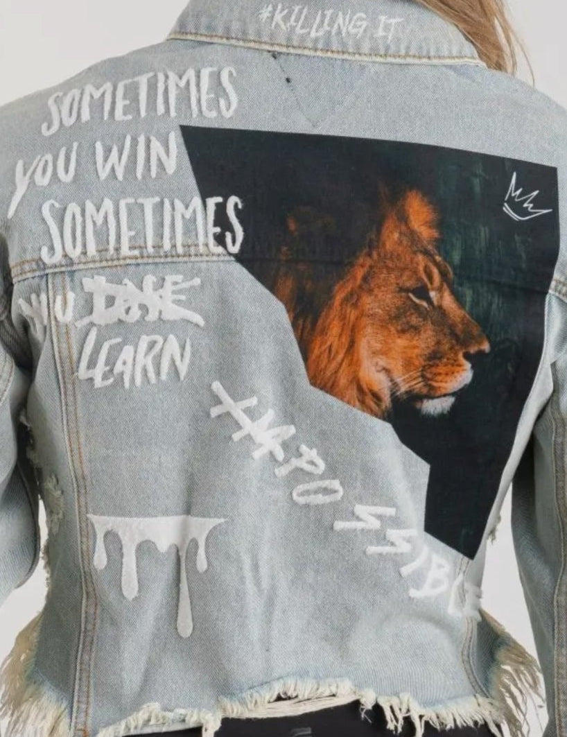 Fearlessly Impossible Faded Denim Jacket | jacket |