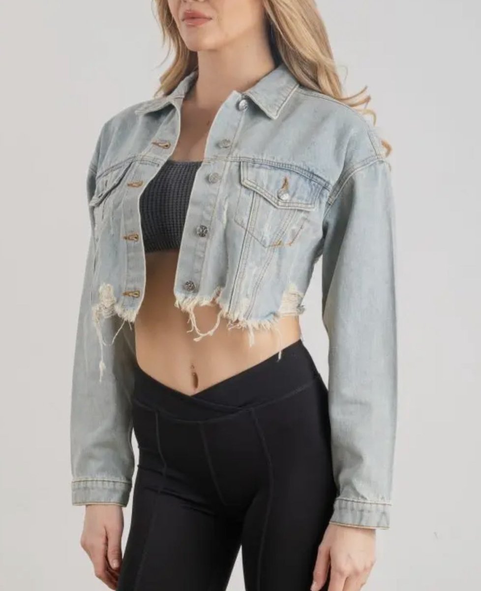 Fearlessly Impossible Faded Denim Jacket - jacket