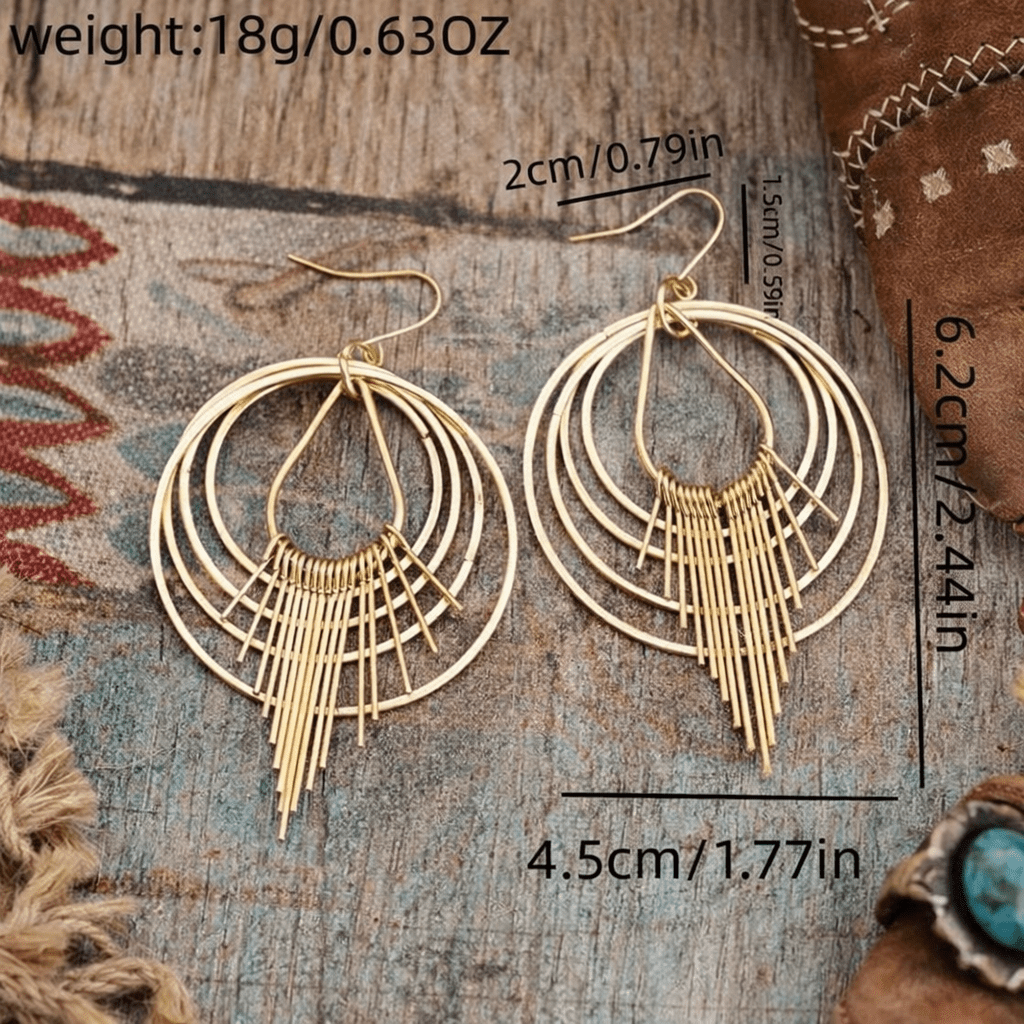 Fleetwood Earrings – Gold Tassel Fringe Western Dangle Earrings | Boho Statement Cowgirl Jewelry | jewerly | Fleetwood Earrings – Gold Tassel Fringe Western Dangle Earrings | Boho Statement Cowgirl Jewelry