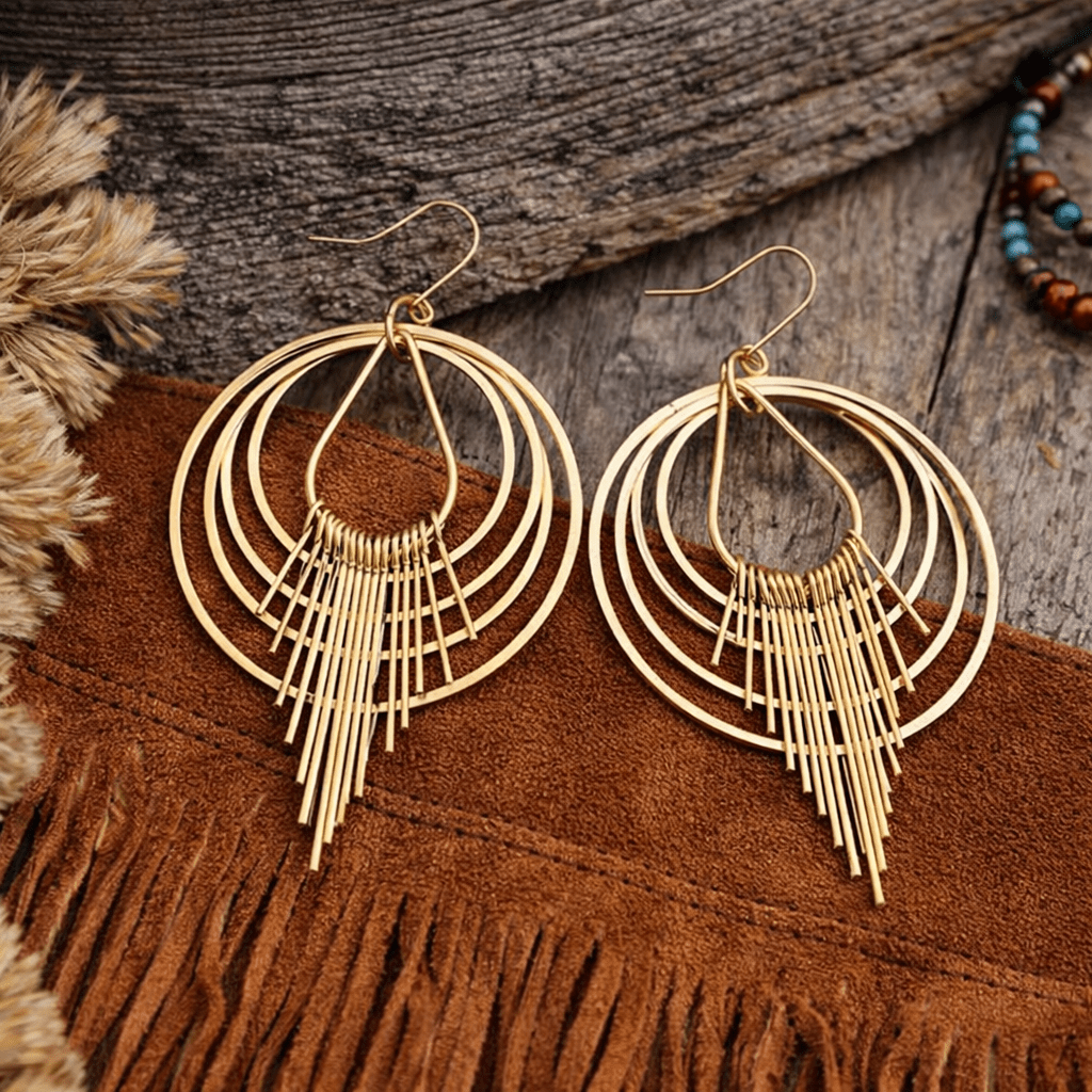 Fleetwood Earrings – Gold Tassel Fringe Western Dangle Earrings | Boho Statement Cowgirl Jewelry | jewerly | Fleetwood Earrings – Gold Tassel Fringe Western Dangle Earrings | Boho Statement Cowgirl Jewelry