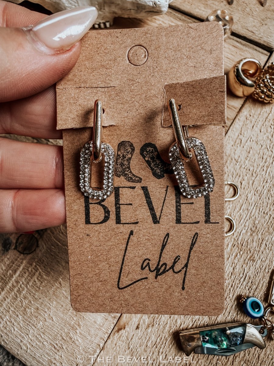 Gold Link Drop Earrings – Crystal Chain Statement | jewerly | Gold Link Drop Earrings – Crystal Chain Statement