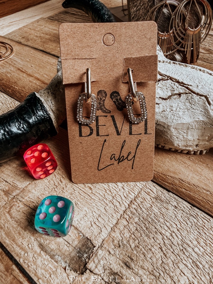 Gold Link Drop Earrings – Crystal Chain Statement | jewerly | Gold Link Drop Earrings – Crystal Chain Statement