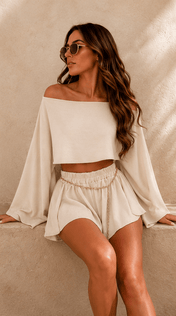 Golden Hour Getaway Set | Cream Two Piece Resort Set | Coastal Cowgirl Summer Outfit | two piece set | Golden Hour Getaway Set | Cream Two Piece Resort Set | Coastal Cowgirl Summer Outfit