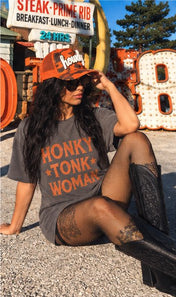 Honky Tonk Angel O/S Top - tee dress