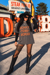 Honky Tonk Angel O/S Top - tee dress