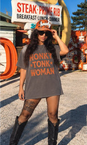 Honky Tonk Angel O/S Top - tee dress