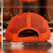 Howdy Patch Trucker Hat | Hunter Orange Camo - trucker hat