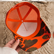 Howdy Patch Trucker Hat | Hunter Orange Camo - trucker hat