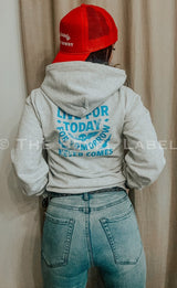 Ladies Everything's Fine Just Living Hoodie