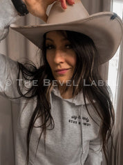 Ladies Say Howdy Pretty Little Poison Grey Country Cowgirl Hoodie - Hoodie