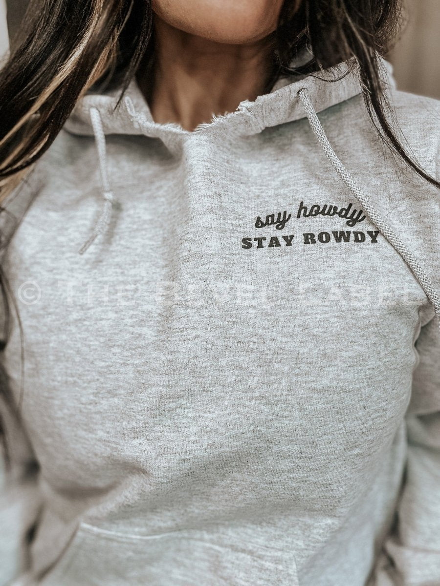 Ladies Say Howdy Pretty Little Poison Grey Country Cowgirl Hoodie - Hoodie