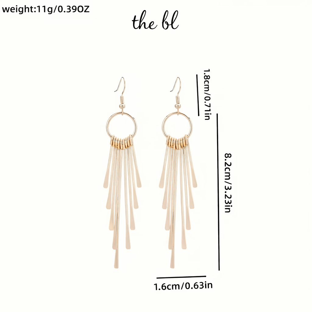 Lassie Tassels – Gold Fringe Western Dangle Earrings | Lightweight Boho Statement Earrings | jewerly | Lassie Tassels – Gold Fringe Western Dangle Earrings | Lightweight Boho Statement Earrings