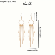 Lassie Tassels – Gold Fringe Western Dangle Earrings | Lightweight Boho Statement Earrings | jewerly | Lassie Tassels – Gold Fringe Western Dangle Earrings | Lightweight Boho Statement Earrings