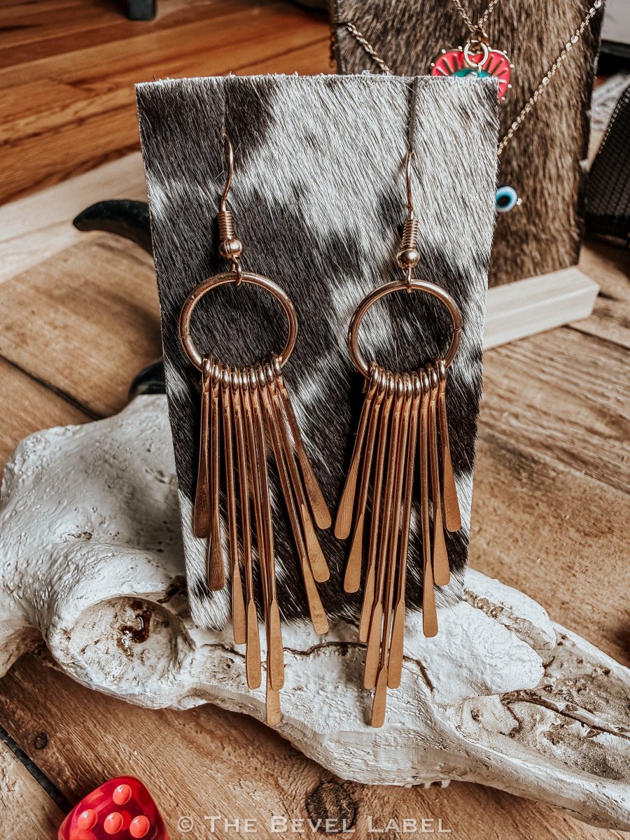 Lassie Tassels – Gold Fringe Western Dangle Earrings | Lightweight Boho Statement Earrings | jewerly | Lassie Tassels – Gold Fringe Western Dangle Earrings | Lightweight Boho Statement Earrings