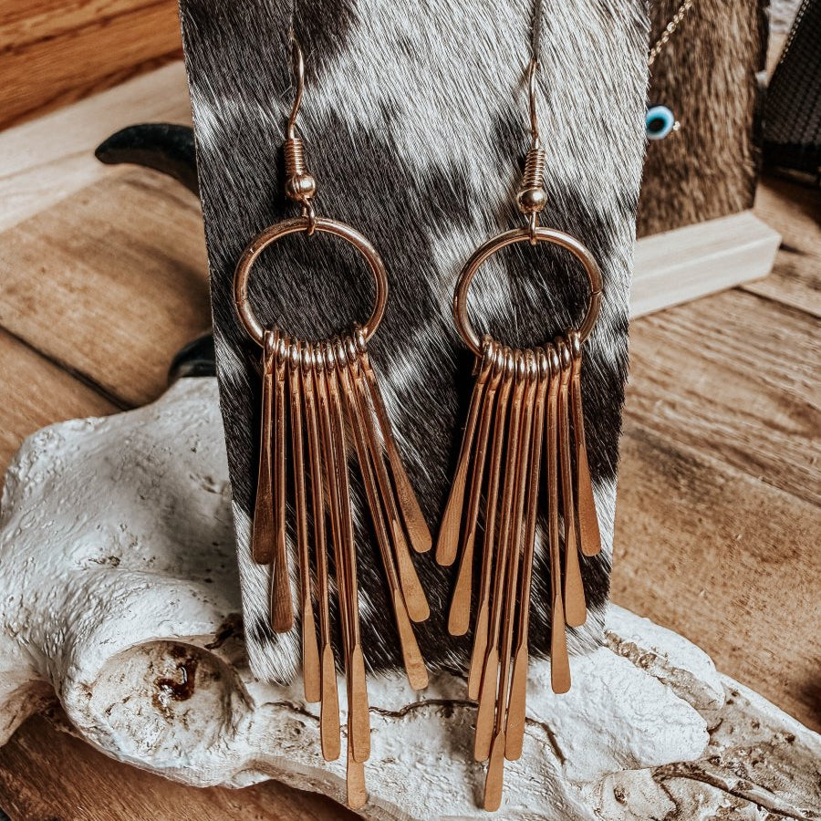 Lassie Tassels – Gold Fringe Western Dangle Earrings | Lightweight Boho Statement Earrings | jewerly | Lassie Tassels – Gold Fringe Western Dangle Earrings | Lightweight Boho Statement Earrings