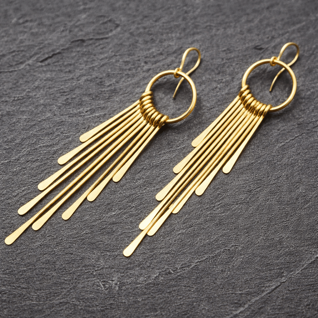 Lassie Tassels – Gold Fringe Western Dangle Earrings | Lightweight Boho Statement Earrings | jewerly | Lassie Tassels – Gold Fringe Western Dangle Earrings | Lightweight Boho Statement Earrings