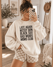 Late Again Messy Bun Moms Club Sweatshirt | Sweatshirt | Late Again Messy Bun Moms Club Sweatshirt