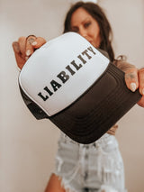 "Liability" Funny Western Trucker Hat — Bachelorette & Girls Night Out