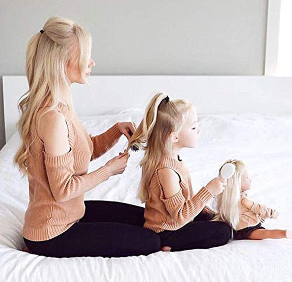 Matching Mommy and Me Peach Sweaters | sweater |