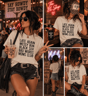 Messy Bun Black SUV Mom Shirt | The Bevel Label | T-Shirt | Messy Bun Black SUV Mom Shirt | The Bevel Label