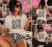 Messy Bun Black SUV Mom Shirt | The Bevel Label | T-Shirt | Messy Bun Black SUV Mom Shirt | The Bevel Label