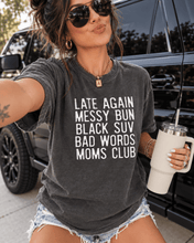 Messy Bun Black SUV Mom Shirt | The Bevel Label | T-Shirt | Messy Bun Black SUV Mom Shirt | The Bevel Label