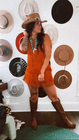 Miles On It Fringe Romper
